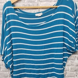 Dark real stripe blouse